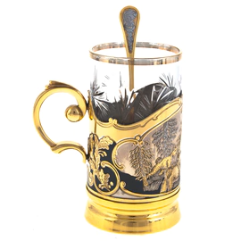 The cup holder "Moose hunting" Zlatoust