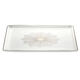 Porcelain tray "Malmaison impériale" silver pattern