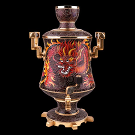 Набор для крепких напитков "Dragon" из серебра, на 6 персон