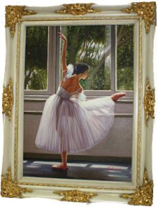 Картина "Балерина у станка", цвет: сл. кости