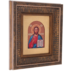 Икона "Иисус Христос" с художественным багетом, Златоуст