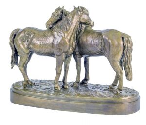 Скульптура бронзовая "Лошадки"