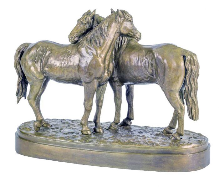 Скульптура бронзовая "Лошадки"