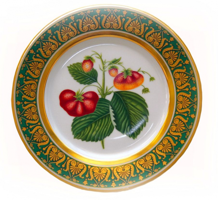 Декоративная тарелка "Европейская" с рисунком "Клубника"