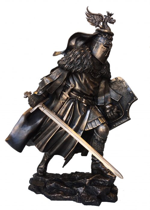 Авторская скульптура из бронзы "Рыцарь в бою"