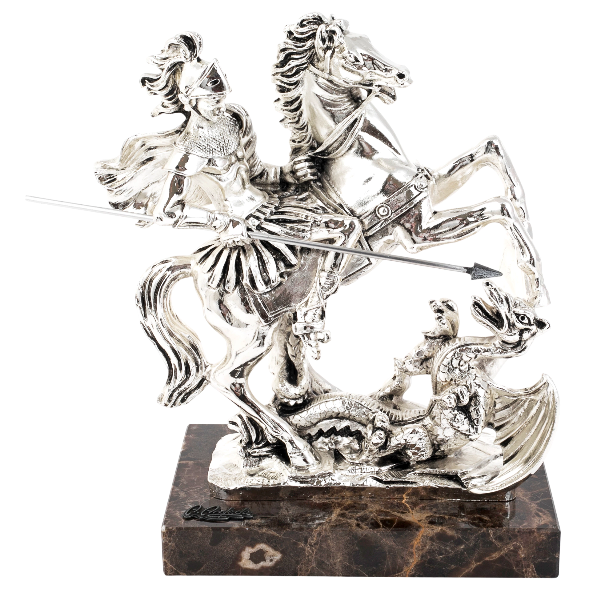 Скульптура "Георгий Победоносец" (Saint George silvering)