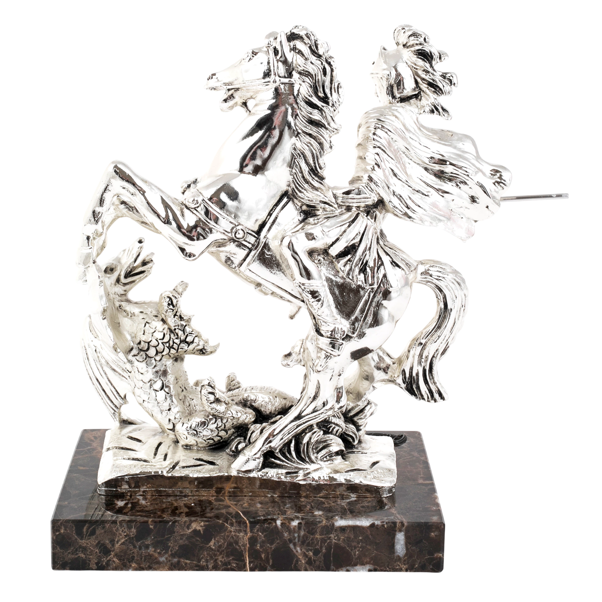 Скульптура "Георгий Победоносец" (Saint George silvering)