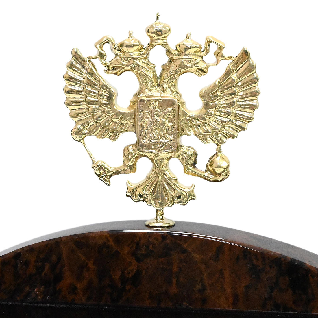 Настольный набор из обсидиана "Герб"