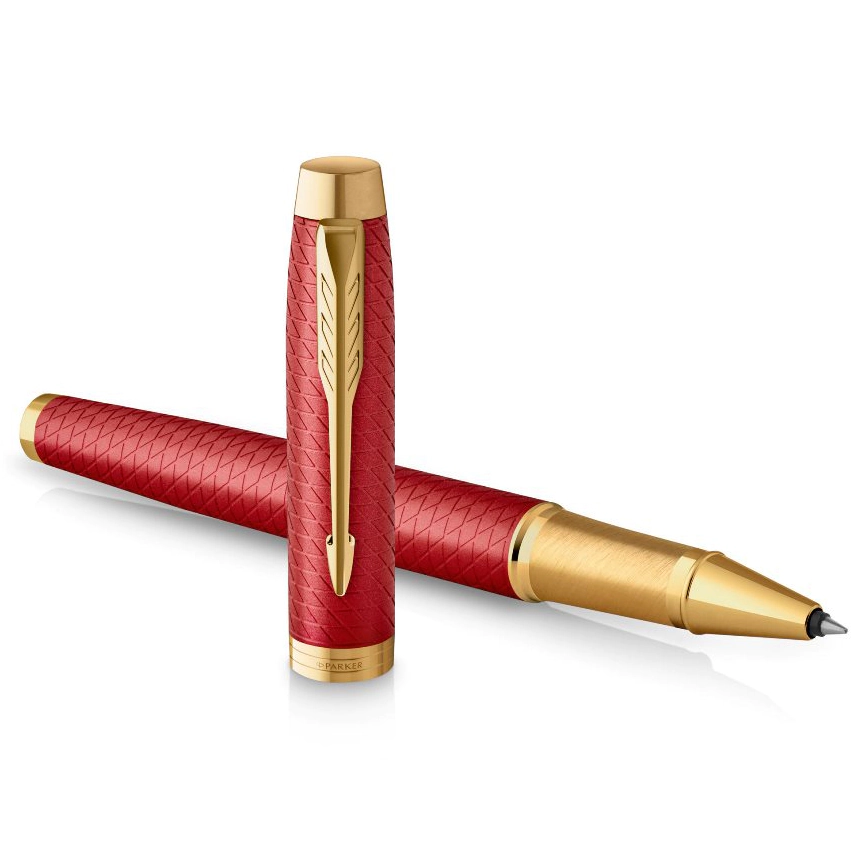 Подарочный набор: ручка роллер Parker IM Premium T318 Red GT с ежедневником