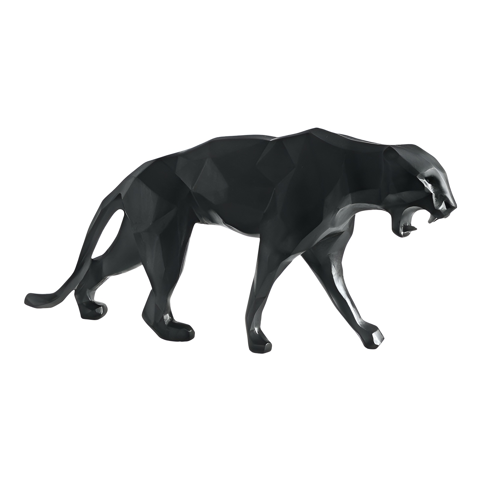 Хрустальная скульптура "Richard Orlinski Panther Wild" черная